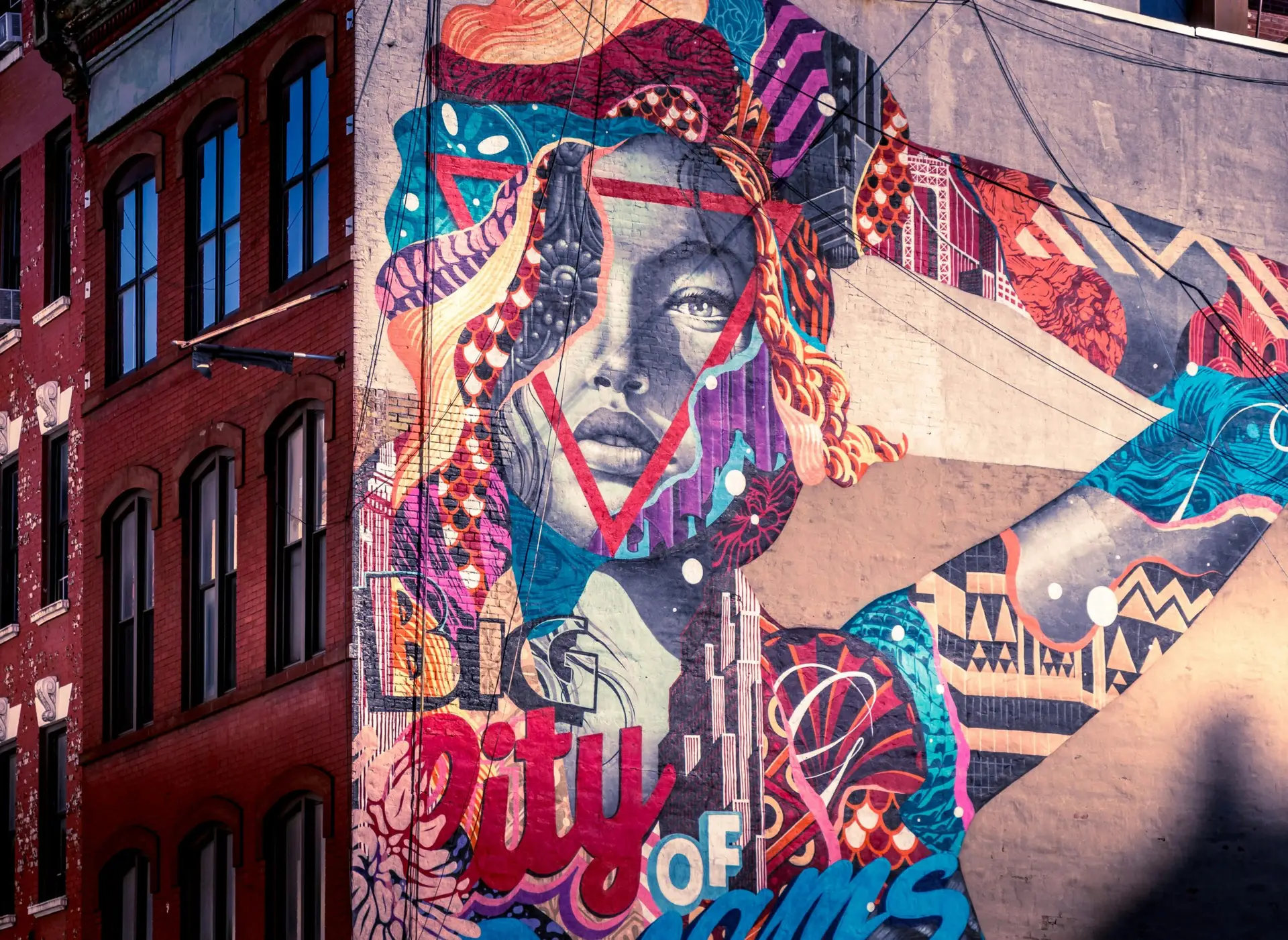 Colorful mural art showcasing creativity in New York City's urban landscape.